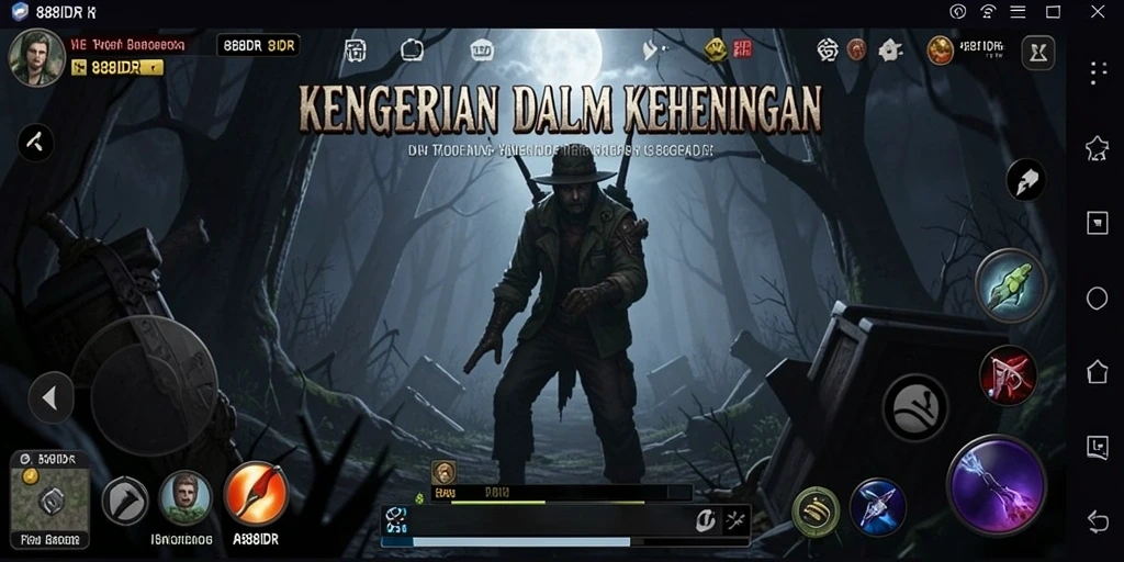 Screenshot menampilkan gameplay yang mencekam dari 888IDR.