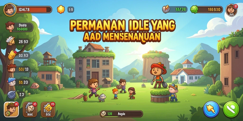Tampilan gameplay menarik dari ID678 yang menunjukkan kemajuan dalam permainan Idle.