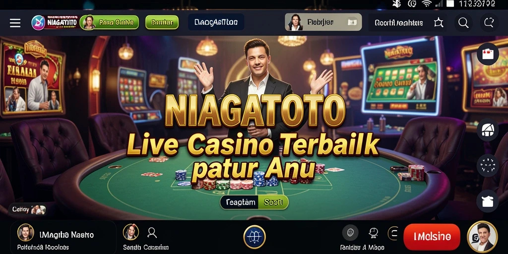 Tampilan menarik permainan Live Casino di NIAGATOTO.