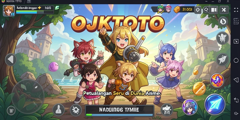 Gameplay seru OJKTOTO dengan karakter anime ikonik.