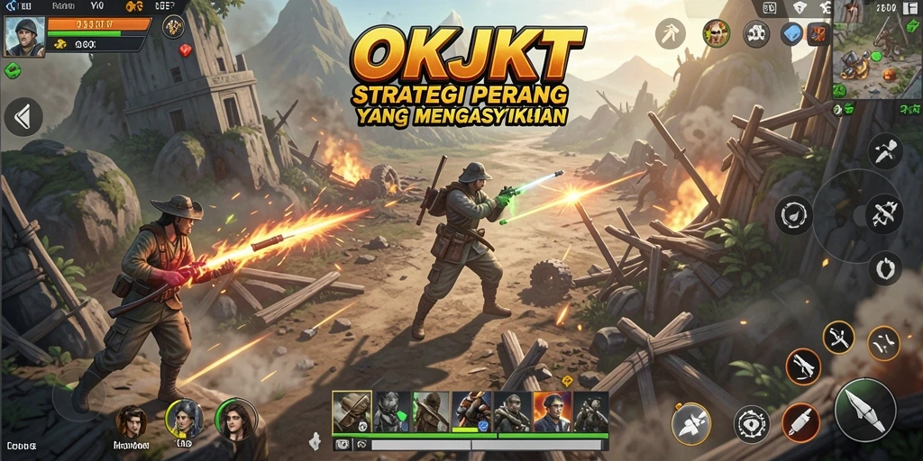 Tampilan aksi pertempuran dalam game SLG OKJKT.