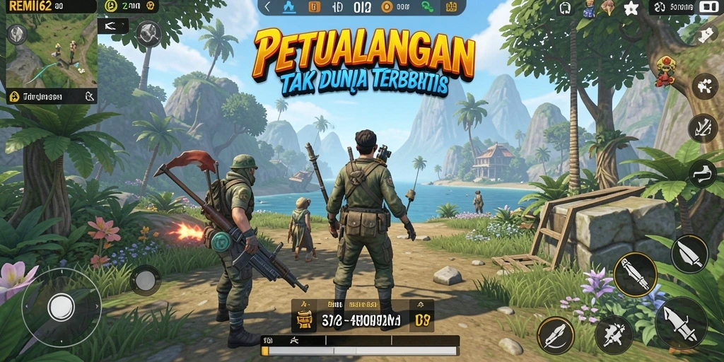 Tangkapan layar REMI62 menunjukkan pemain menjelajahi dunia terbuka yang menakjubkan.