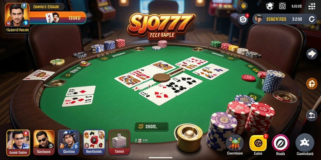 Tampilan gameplay SJO777 yang seru dalam permainan Gaple.
