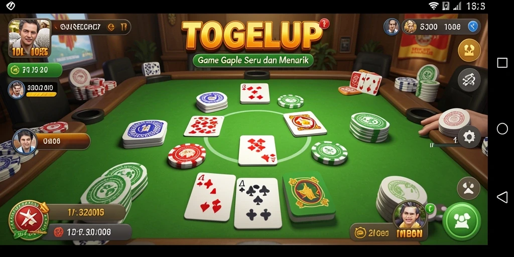 Screenshot TOGELUP menampilkan gameplay Gaple yang seru.