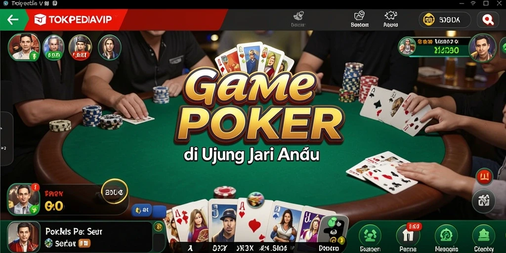 Screenshot gameplay TOKOPEDIAVIP menampilkan aksi seru permainan Poker.