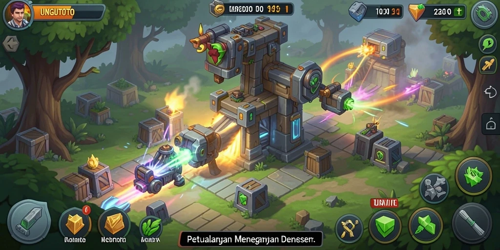 Gameplay UNGUTOTO yang mendebarkan dalam Tower Defense.